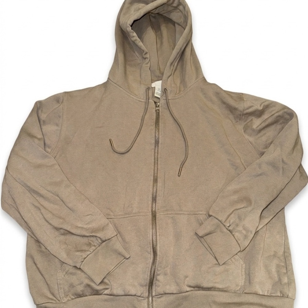 H&M Light Brown Zip-Up Hoodie